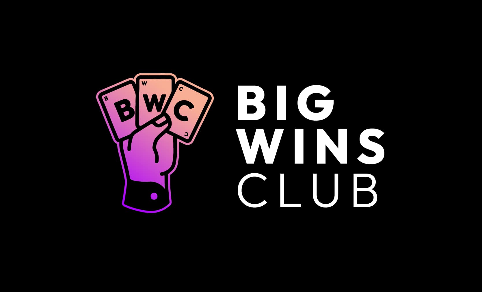 Cards in a hand logo